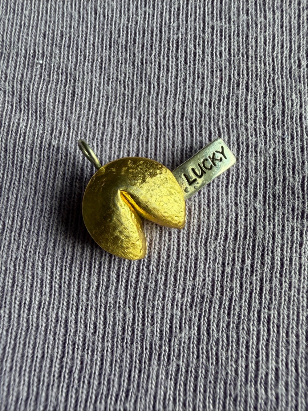 Brighton Lucky Gold-Tone Fortune Cookie Pendant